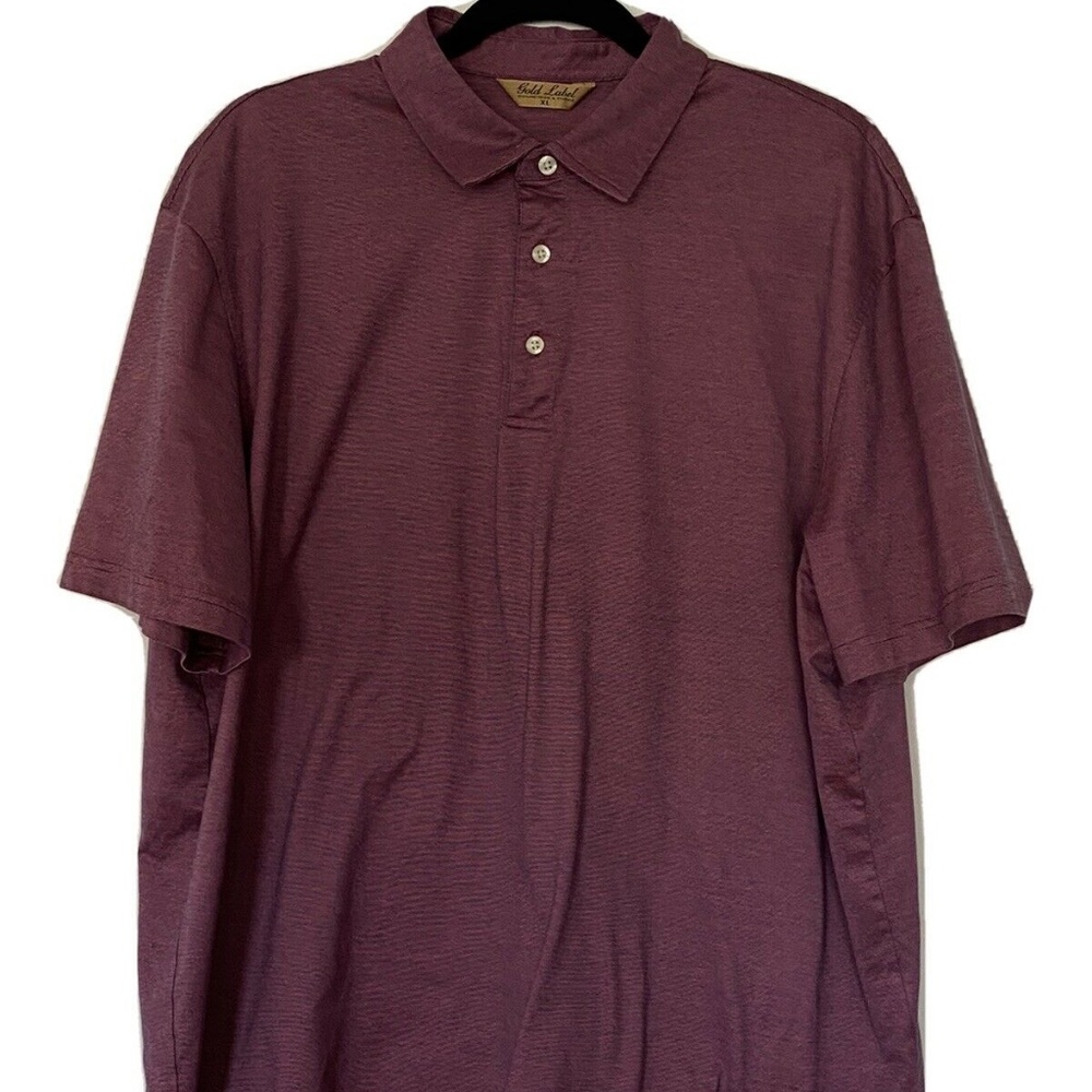 Roundtree York Gold Label XL Polo Shirt Purple
